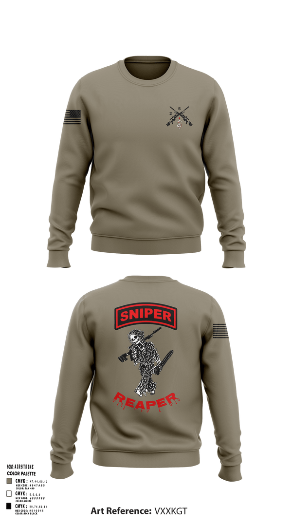 Crew Neck Sweatshirt, Reaper SectionReaper Section (color), Army, Teamtime, Team time, sublimation, custom sports apparel, team uniforms, spirit wear, spiritwear, sports uniforms, custom shirts, team store, custom team store, fundraiser sports, apparel fundraiser