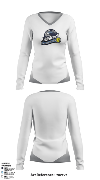Womens Long Sleeve Vneck Shirt, CV United Softball, Softball, Teamtime, Team time, sublimation, custom sports apparel, team uniforms, spirit wear, spiritwear, sports uniforms, custom shirts, team store, custom team store, fundraiser sports, apparel fundraiser