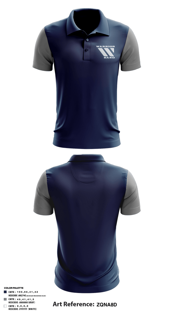 Short Sleeve Performance Polo, Warren Band Boosters, Spirit Store, Teamtime, Team time, sublimation, custom sports apparel, team uniforms, spirit wear, spiritwear, sports uniforms, custom shirts, team store, custom team store, fundraiser sports, apparel fundraiser