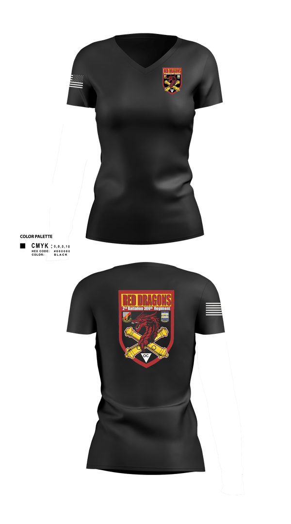 Womens Short Sleeve Vneck Shirt, 2-306th FAR, Army, Teamtime, Team time, sublimation, custom sports apparel, team uniforms, spirit wear, spiritwear, sports uniforms, custom shirts, team store, custom team store, fundraiser sports, apparel fundraiser