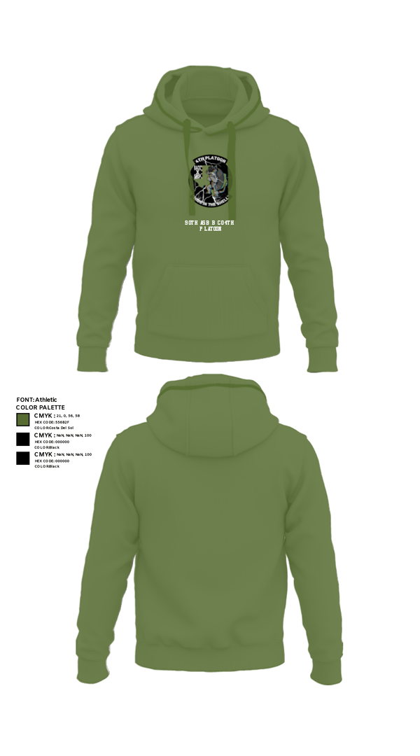 Hoodie, 90th ASB B co 4Th Platoon, Army, Teamtime, Team time, sublimation, custom sports apparel, team uniforms, spirit wear, spiritwear, sports uniforms, custom shirts, team store, custom team store, fundraiser sports, apparel fundraiser