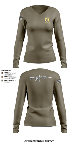 Womens Long Sleeve Vneck Shirt, Miami shooting, Space Force, Teamtime, Team time, sublimation, custom sports apparel, team uniforms, spirit wear, spiritwear, sports uniforms, custom shirts, team store, custom team store, fundraiser sports, apparel fundraiser