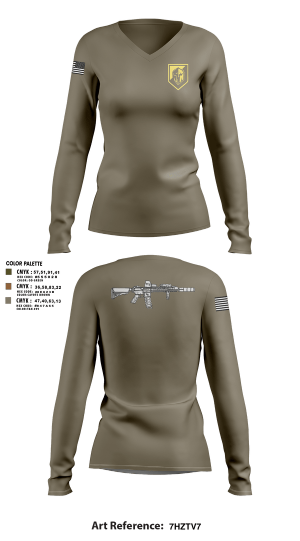 Womens Long Sleeve Vneck Shirt, Miami shooting, Space Force, Teamtime, Team time, sublimation, custom sports apparel, team uniforms, spirit wear, spiritwear, sports uniforms, custom shirts, team store, custom team store, fundraiser sports, apparel fundraiser