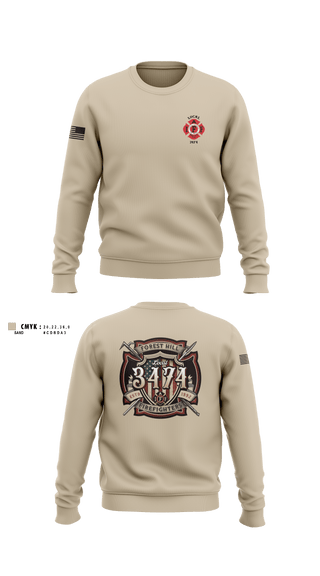 Crew Neck Sweatshirt, Local 3474IAFF Local 3474, Fire Department, Teamtime, Team time, sublimation, custom sports apparel, team uniforms, spirit wear, spiritwear, sports uniforms, custom shirts, team store, custom team store, fundraiser sports, apparel fundraiser