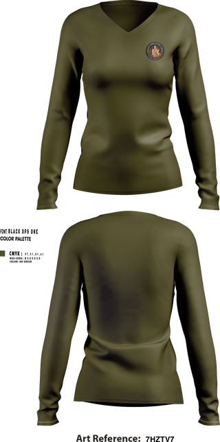 Womens Long Sleeve Vneck Shirt, South Jersey Hog Hunters, , Teamtime, Team time, sublimation, custom sports apparel, team uniforms, spirit wear, spiritwear, sports uniforms, custom shirts, team store, custom team store, fundraiser sports, apparel fundraiser