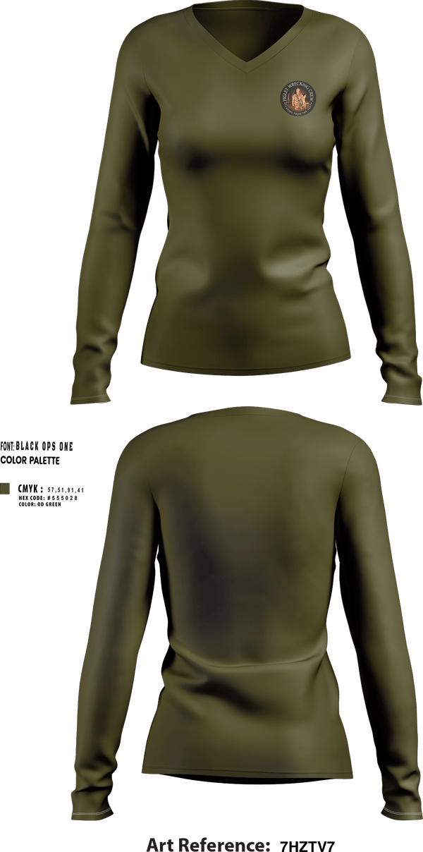 Womens Long Sleeve Vneck Shirt, South Jersey Hog Hunters, , Teamtime, Team time, sublimation, custom sports apparel, team uniforms, spirit wear, spiritwear, sports uniforms, custom shirts, team store, custom team store, fundraiser sports, apparel fundraiser