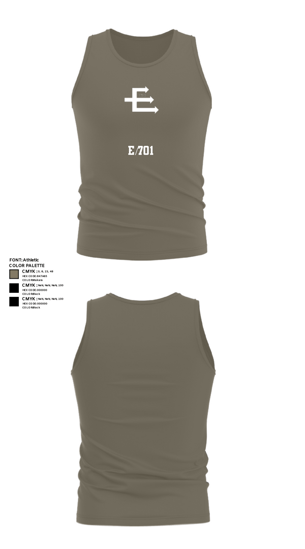 Tank Top, E/701, Army, Teamtime, Team time, sublimation, custom sports apparel, team uniforms, spirit wear, spiritwear, sports uniforms, custom shirts, team store, custom team store, fundraiser sports, apparel fundraiser