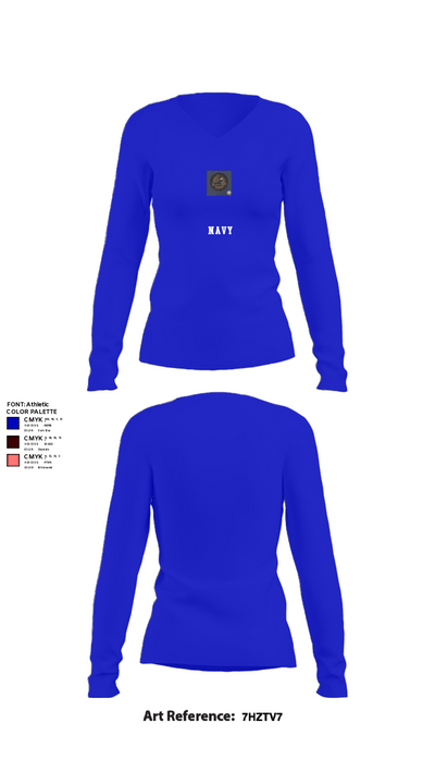 ACB-2 DET-305 ERIE, PA 62007014 Women's Long Sleeve V-neck Shirt - 22