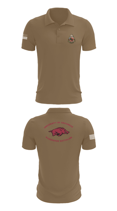 University of Arkansas Army ROTC - Razorback Battalion 15416563 Short Sleeve Performance Polo - 7