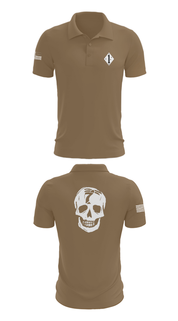 Short Sleeve Performance Polo, 3/7 Kilo 3rd, Marines, Teamtime, Team time, sublimation, custom sports apparel, team uniforms, spirit wear, spiritwear, sports uniforms, custom shirts, team store, custom team store, fundraiser sports, apparel fundraiser