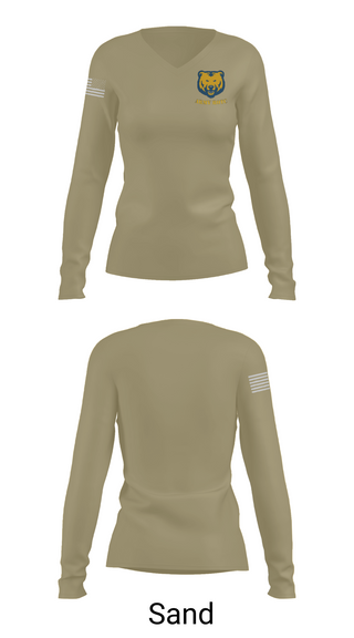 Womens Long Sleeve Vneck Shirt, UNC BEARS, , Teamtime, Team time, sublimation, custom sports apparel, team uniforms, spirit wear, spiritwear, sports uniforms, custom shirts, team store, custom team store, fundraiser sports, apparel fundraiser
