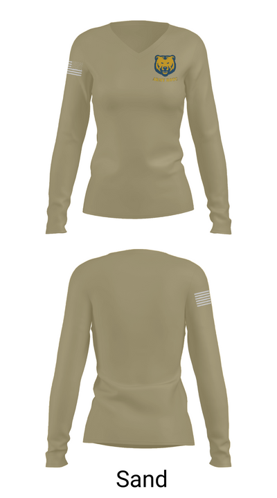 UNC BEARS 8989709 Women's Long Sleeve V-neck Shirt - 97