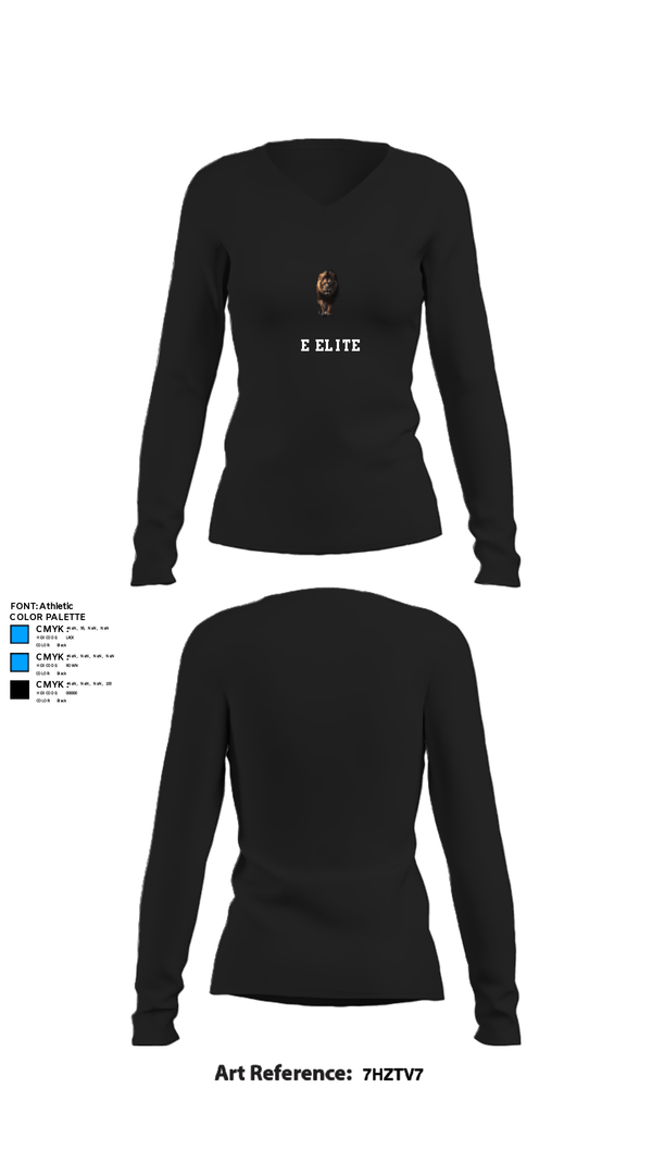 Women's Long Sleeve Vneck Shirt, E Elite, Men's Basketball, Teamtime, Team time, sublimation, custom sports apparel, team uniforms, spirit wear, spiritwear, sports uniforms, custom shirts, team store, custom team store, fundraiser sports, apparel fundraiser