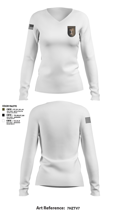 SichZg 36313708 Women's Long Sleeve V-neck Shirt -1 2