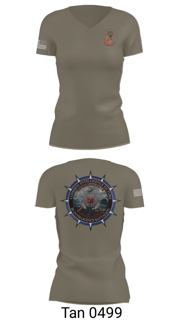 Women's Short Sleeve Vneck Shirt, 3rd Intelligence Battalion, Marines, Teamtime, Team time, sublimation, custom sports apparel, team uniforms, spirit wear, spiritwear, sports uniforms, custom shirts, team store, custom team store, fundraiser sports, apparel fundraiser