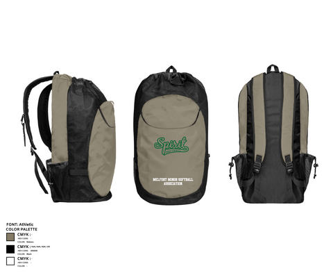 Gear Bag, Melfort Minor Softball Association, Softball, Teamtime, Team time, sublimation, custom sports apparel, team uniforms, spirit wear, spiritwear, sports uniforms, custom shirts, team store, custom team store, fundraiser sports, apparel fundraiser