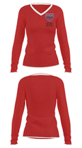 Southeast Nebraska Girls Fast Pitch Softball League 37032110 Women's Long Sleeve V-neck Shirt - 32