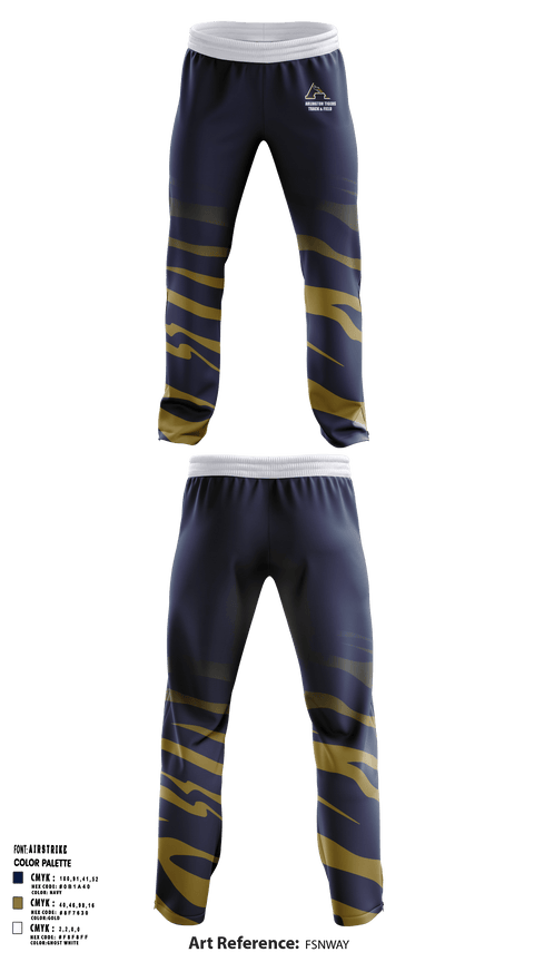 Sweatpants, Arlington Tigers, Track & Field, Teamtime, Team time, sublimation, custom sports apparel, team uniforms, spirit wear, spiritwear, sports uniforms, custom shirts, team store, custom team store, fundraiser sports, apparel fundraiser