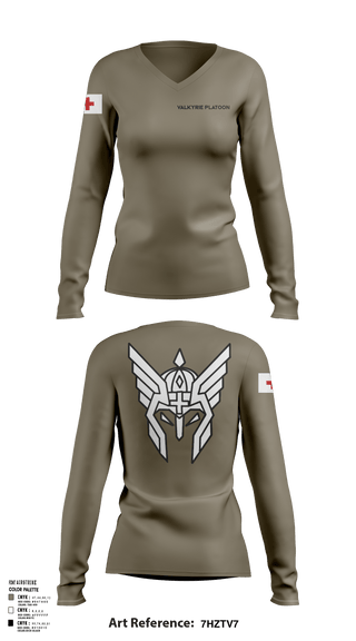 Womens Long Sleeve Vneck Shirt, Evac PLT, RSS, 2CR, , Teamtime, Team time, sublimation, custom sports apparel, team uniforms, spirit wear, spiritwear, sports uniforms, custom shirts, team store, custom team store, fundraiser sports, apparel fundraiser
