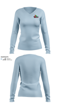 JUFRANOIDEALTAXSOLUTION 28814401 Women's Long Sleeve V-neck Shirt - 2