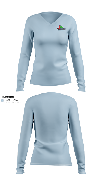 JUFRANOIDEALTAXSOLUTION 28814401 Women's Long Sleeve V-neck Shirt - 2