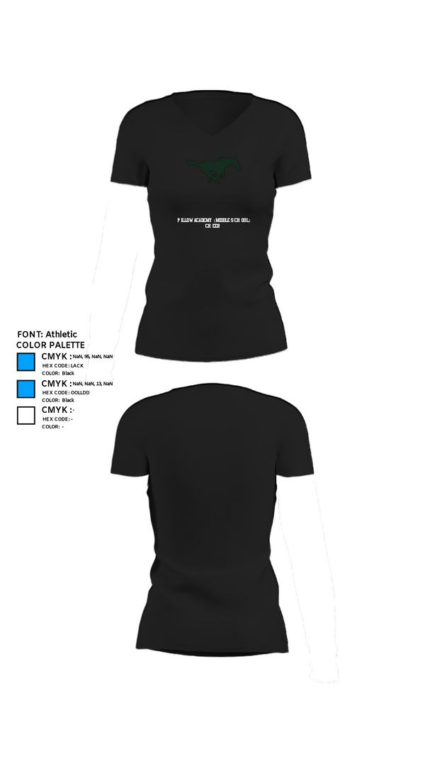 Womens Short Sleeve Vneck Shirt, Pillow Academy (Middle School) Cheer, Cheer, Teamtime, Team time, sublimation, custom sports apparel, team uniforms, spirit wear, spiritwear, sports uniforms, custom shirts, team store, custom team store, fundraiser sports, apparel fundraiser