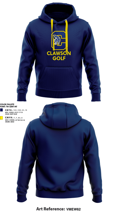 Hoodie, Clawson High School Golf, Golf, Teamtime, Team time, sublimation, custom sports apparel, team uniforms, spirit wear, spiritwear, sports uniforms, custom shirts, team store, custom team store, fundraiser sports, apparel fundraiser