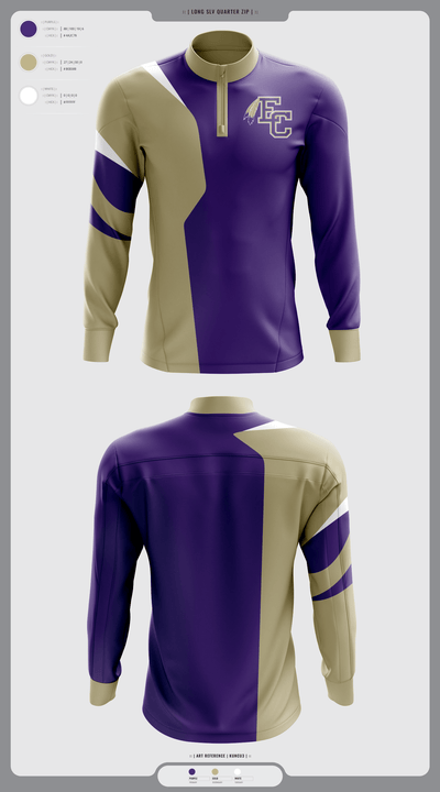 East Coweta High School Wrestling 50868332 Quarter Zip Jacket - 1