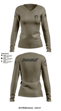 undefined Women's Long Sleeve V-neck Shirt -1 3