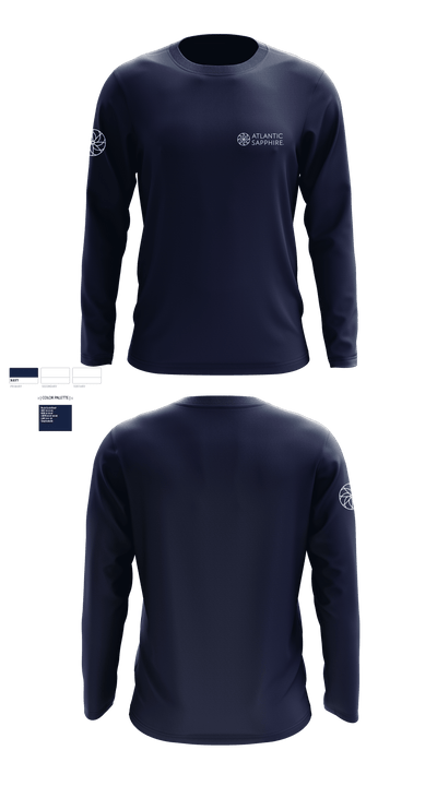 atlantic sapphire 22748895 Long Sleeve Performance Shirt - 1