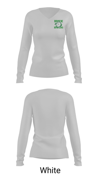 Womens Long Sleeve Vneck Shirt, Brick Township High School Bowling, Bowling, Teamtime, Team time, sublimation, custom sports apparel, team uniforms, spirit wear, spiritwear, sports uniforms, custom shirts, team store, custom team store, fundraiser sports, apparel fundraiser