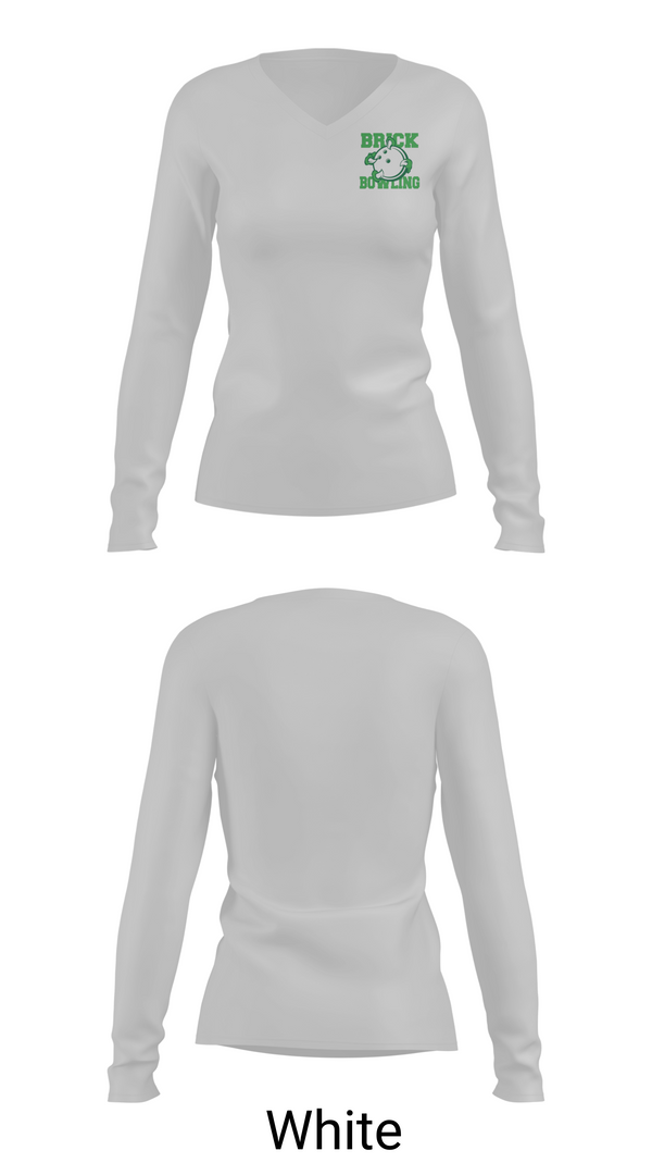 Womens Long Sleeve Vneck Shirt, Brick Township High School Bowling, Bowling, Teamtime, Team time, sublimation, custom sports apparel, team uniforms, spirit wear, spiritwear, sports uniforms, custom shirts, team store, custom team store, fundraiser sports, apparel fundraiser