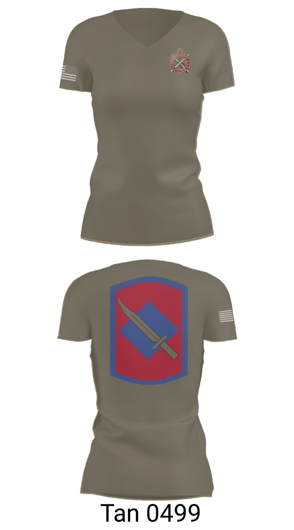 Women's Short Sleeve Vneck Shirt, Fox Company 39th BSB (FA FSC), National Guard, Teamtime, Team time, sublimation, custom sports apparel, team uniforms, spirit wear, spiritwear, sports uniforms, custom shirts, team store, custom team store, fundraiser sports, apparel fundraiser