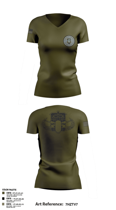 Raleigh Police Bomb Squad 92795368 Women's Short Sleeve V-neck Shirt - 1