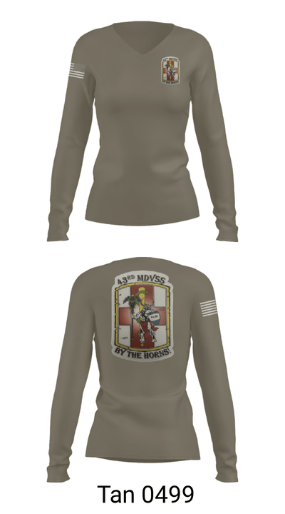 43rd Medical Detachment 2216181 Women's Long Sleeve V-neck Shirt - 77
