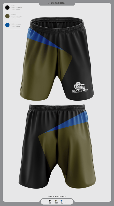 Athletic Shorts With Pockets, Shucky Ducky Trucking, , Teamtime, Team time, sublimation, custom sports apparel, team uniforms, spirit wear, spiritwear, sports uniforms, custom shirts, team store, custom team store, fundraiser sports, apparel fundraiser