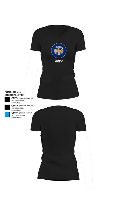482FW 16916372 Women's Short Sleeve V-neck Shirt - 24