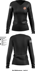 Fight Monkeys 33415169 Women's Long Sleeve V-neck Shirt - 3