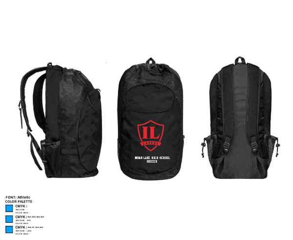 Gear Bag, Indian Lake High School Soccer, Men's Soccer, Teamtime, Team time, sublimation, custom sports apparel, team uniforms, spirit wear, spiritwear, sports uniforms, custom shirts, team store, custom team store, fundraiser sports, apparel fundraiser