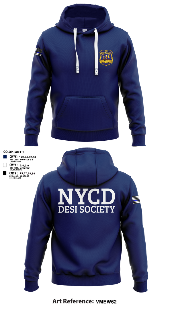 Hoodie, NYCD DESI SOCIETY, Police, Teamtime, Team time, sublimation, custom sports apparel, team uniforms, spirit wear, spiritwear, sports uniforms, custom shirts, team store, custom team store, fundraiser sports, apparel fundraiser