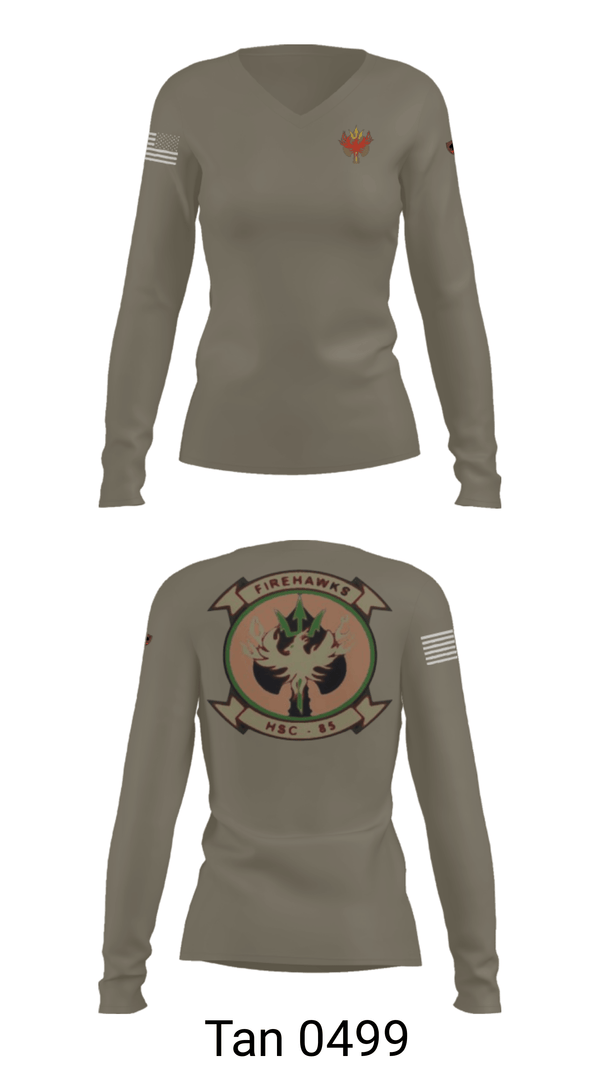 Womens Long Sleeve Vneck Shirt, HSC-85, Navy, Teamtime, Team time, sublimation, custom sports apparel, team uniforms, spirit wear, spiritwear, sports uniforms, custom shirts, team store, custom team store, fundraiser sports, apparel fundraiser