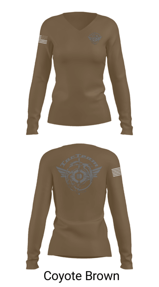 Womens Long Sleeve Vneck Shirt, TacTeam, Army, Teamtime, Team time, sublimation, custom sports apparel, team uniforms, spirit wear, spiritwear, sports uniforms, custom shirts, team store, custom team store, fundraiser sports, apparel fundraiser