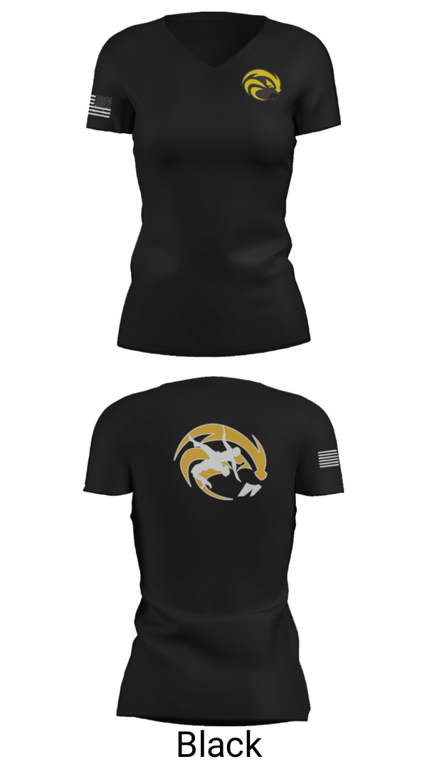 Womens Short Sleeve Vneck Shirt, Riverside High School Wrestling, Wrestling, Teamtime, Team time, sublimation, custom sports apparel, team uniforms, spirit wear, spiritwear, sports uniforms, custom shirts, team store, custom team store, fundraiser sports, apparel fundraiser