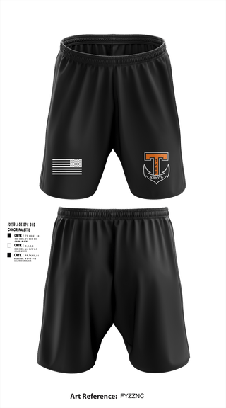 Athletic Shorts With Pockets, Tabb NJROTC, Navy, Teamtime, Team time, sublimation, custom sports apparel, team uniforms, spirit wear, spiritwear, sports uniforms, custom shirts, team store, custom team store, fundraiser sports, apparel fundraiser
