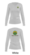 M&M Santos Outdoor Services 89521687 Women's Long Sleeve V-neck Shirt - 16