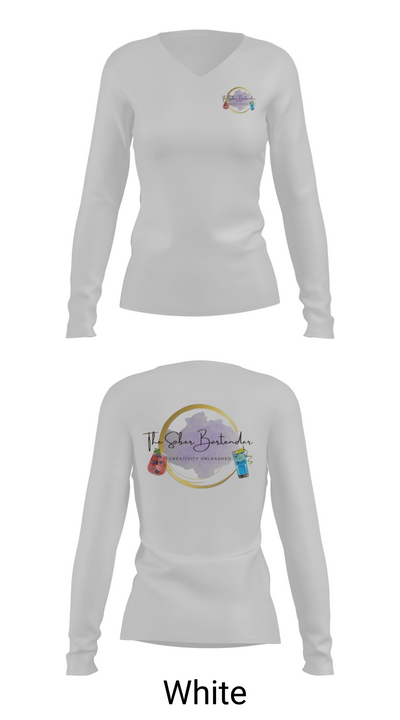 The Sober Bartender 25073901 Women's Long Sleeve V-neck Shirt - 16