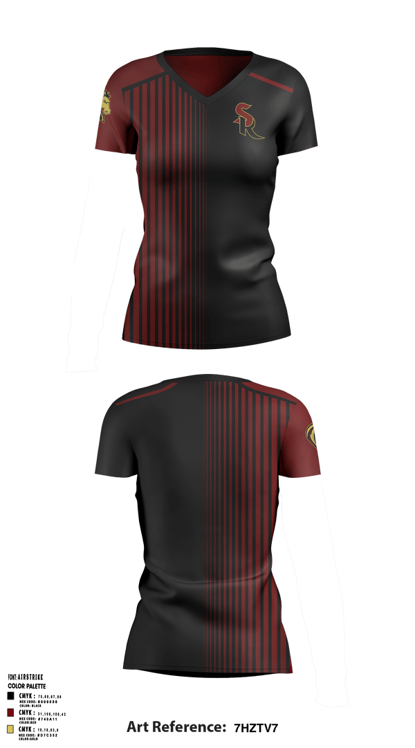 Womens Short Sleeve Vneck Shirt, Shadow Ridge High School Badminton, Spirit Store, Teamtime, Team time, sublimation, custom sports apparel, team uniforms, spirit wear, spiritwear, sports uniforms, custom shirts, team store, custom team store, fundraiser sports, apparel fundraiser