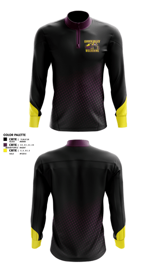 Quarter Zip Jacket, Garden Valley Wolverines, Spirit Store, Teamtime, Team time, sublimation, custom sports apparel, team uniforms, spirit wear, spiritwear, sports uniforms, custom shirts, team store, custom team store, fundraiser sports, apparel fundraiser