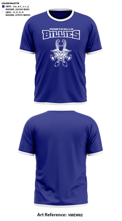 Monticello High School Cheer 67093104 Short Sleeve Performance Shirt - 41