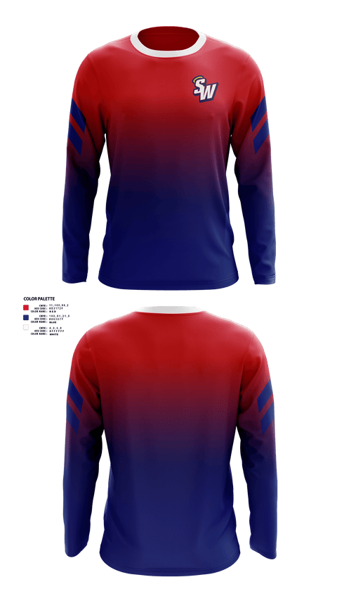 Long Sleeve Performance Shirt, Southern Wayne High School Basketball, Men's Basketball, Teamtime, Team time, sublimation, custom sports apparel, team uniforms, spirit wear, spiritwear, sports uniforms, custom shirts, team store, custom team store, fundraiser sports, apparel fundraiser